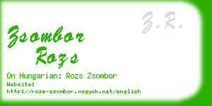 zsombor rozs business card